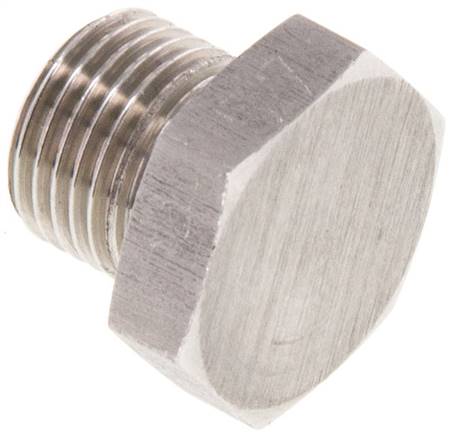 Verschlussstopfen Außenskt. G 1/8", V4A, flach