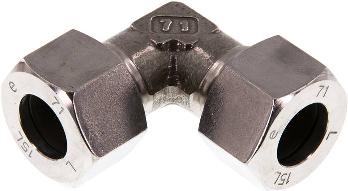 Winkel-Schneidringverschraubung 15 L (M22x1,5), 1.4571