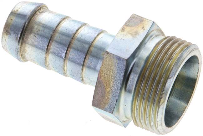 Schlauchnippel M 26 x 1,5 (18 L), 14 - 15mm, Stahl verzinkt