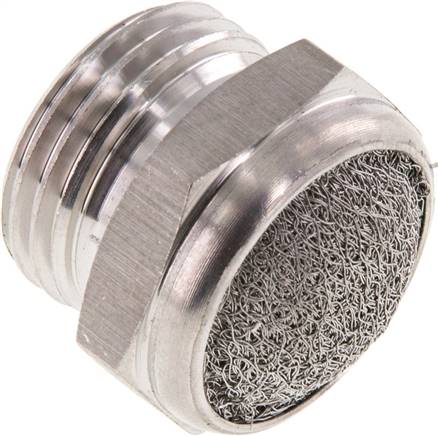 Schalldämpfer G 1/2", Drahtgewebe, 1.4305