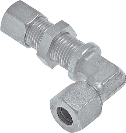 Winkel-Schott-Schneidringverschr. 10 L (M16x1,5), Stahl verzinkt