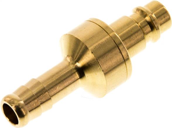 Kupplungsstecker (NW7,2) 9 (3/8")mm Schlauch, Messing, beidseitig absperrend