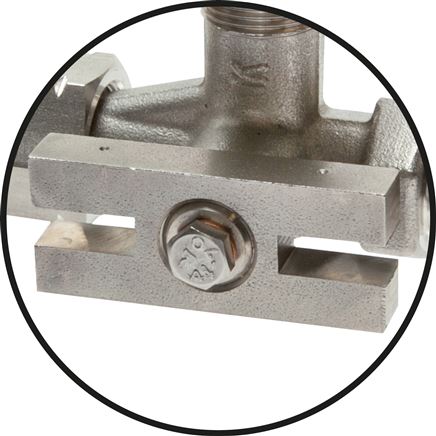 Manometer-Absperrventil G 1/2" Drehbare Muffe - Zapfen mit Schaft für Messgeräte, Prüfanschluss 	60 x 25 x 10, Messing