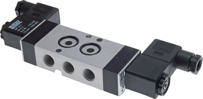 NAMUR-Magnetventil, 5/2-Wege (Impulsventil), G 1/4", 24 V= (ATEX), Versorgung aus eigensicheren Stromkreisen