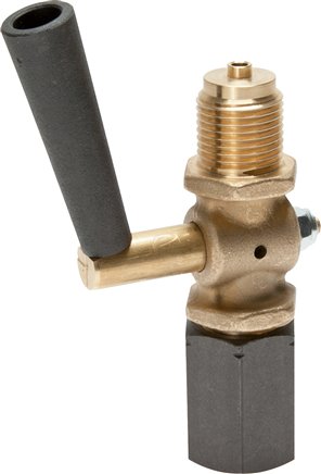 Manometer-Absperrhahn G 1/4" Spannmuffe - Zapfen, Messing, ohne Prüfanschluss