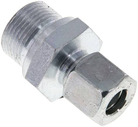 Gerade Schneidringverschr. M 22x1,5-10 L (M16x1,5), Stahl verzinkt