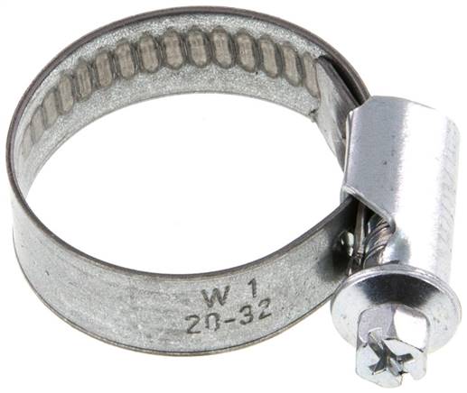 12mm Schlauchschelle 20 - 32mm, Stahl verzinkt (W1) (NORMA)