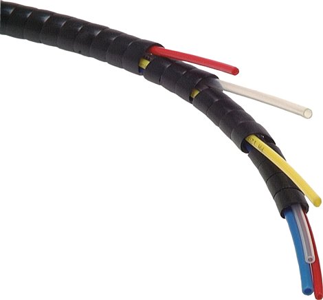 Bündelspirale 4x6mm schwarz, PE(geschnitten), 5 - 20mm