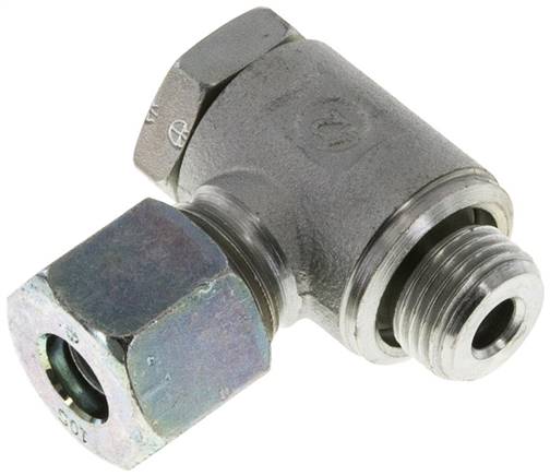 Winkel-Schwenkverschraubung M 16x1,5-10 S (M18x1,5), Stahl verzinkt