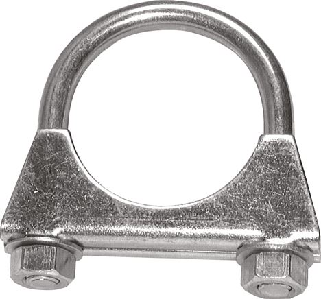 Bügelschelle komplett, 58mm, Stahl verzinkt