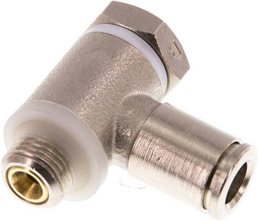 Winkel-Drosselrückschlagventil G 1/8"-6mm,abluftregelnd (Standard), Messing, Eco