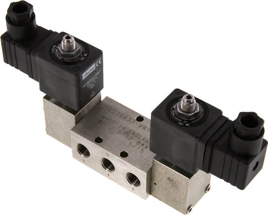 5/2-Wege Magnetventil, G 1/4", Impulsventil, 24 V=