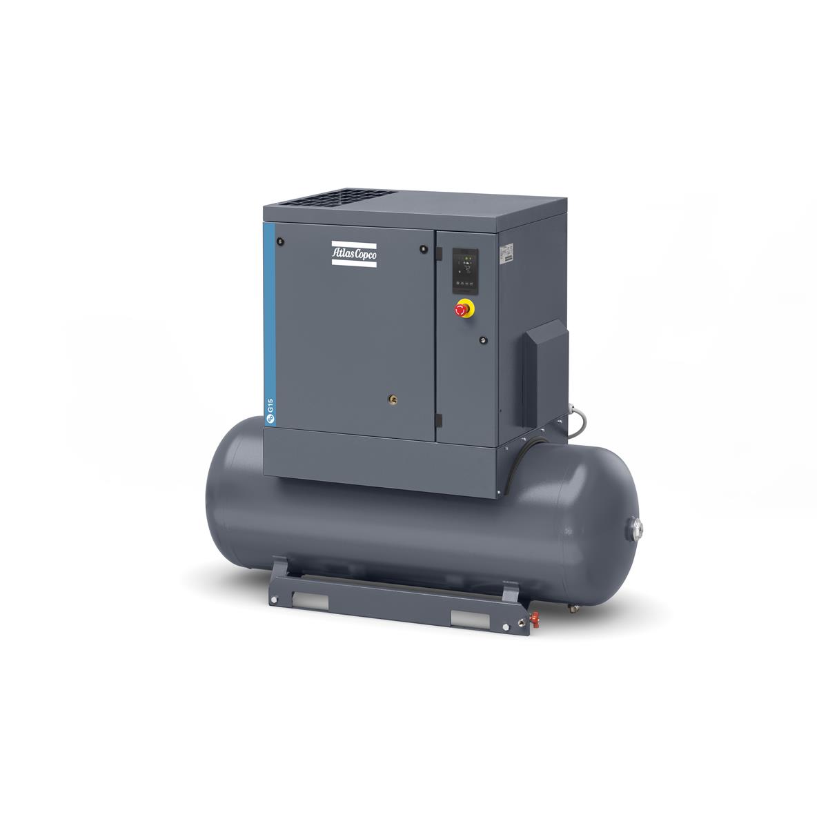 GEBRAUCHT Atlas Copco Schraubenkompressor G 15 P - 10 bar inkl. Behälter SN ITJ793316