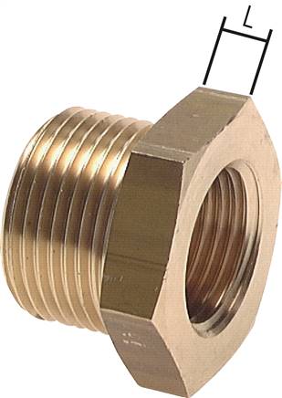 Reduziernippel G 1/2"(AG)-G 1/ 4"(IG), Messing