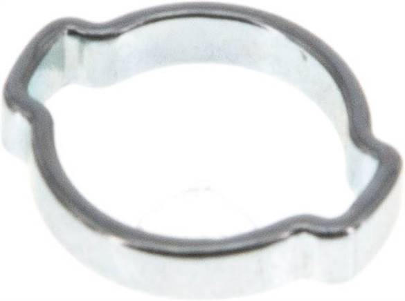 2-Ohr-Schlauchschelle 9 - 11mm, Stahl verzinkt (W1), Breite 4mm