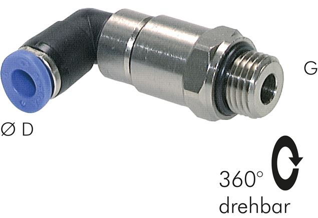 Winkel-Schnelldrehverschraubung G 1/2"-10mm, IQS-Standard