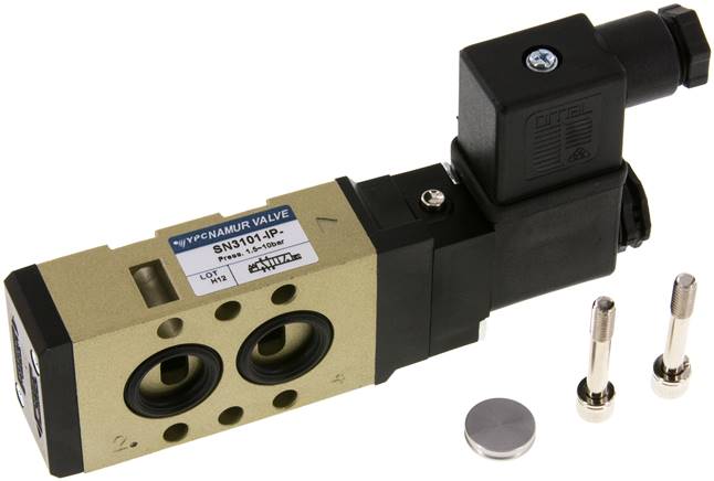 NAMUR-Magnetventil, G 1/4", 5/2-Wege (Federrückstellung), 230 V AC
