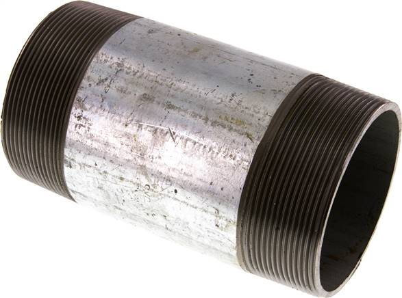 Rohrdoppelnippel R 3"-150mm, Stahlrohr ST 37 verzinkt