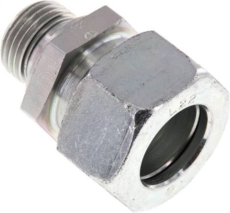 Gerade Schneidringverschr. G 1/2"-22 L (M30x2), Stahl verzinkt, Dichtung FKM