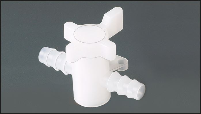 Labor-Schlauchhahn (PVDF), 6 (1/4") mm