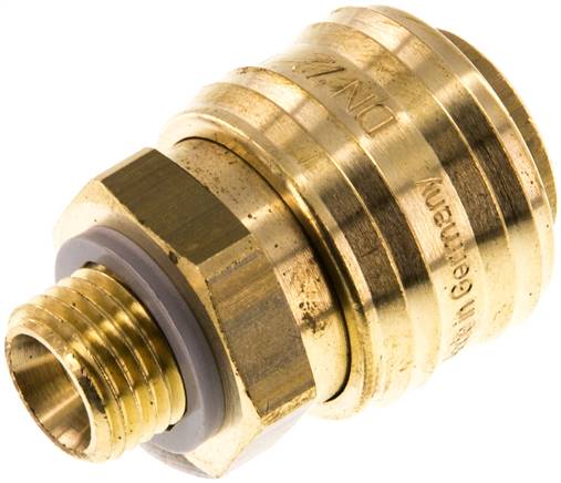 Schnellkupplung (NW7,2) G 1/4"(AG), Messing, für Stecker beidseitig absperrend