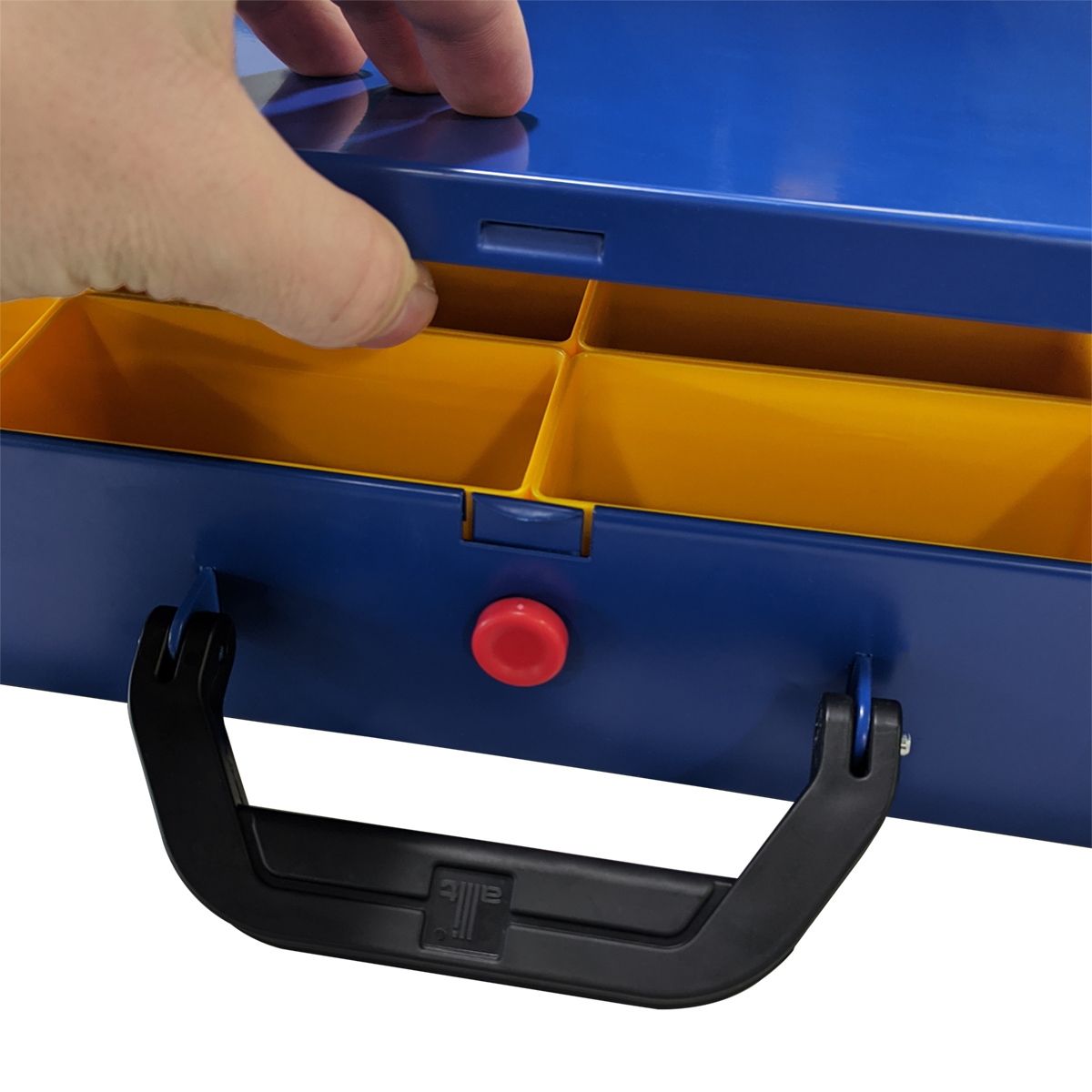 Allit EuroPlus Pro M 44H-24 Profi-Metallkoffer für Kleinteile, Sortimentskasten mit 24 Einsätzen