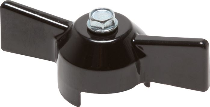 Kombigriff-schwarz, Größe 3, Knebel (Aluminium lackiert)