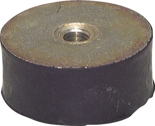 Gummi-Metall-Puffer einseitig mit Innengewinde M 10 (8 tief), D= 50 - H= 30 mm