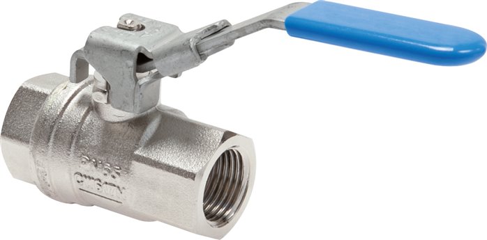Messing-Kugelhahn, abschließbar, Rp 2", -0,98 bis 40 bar