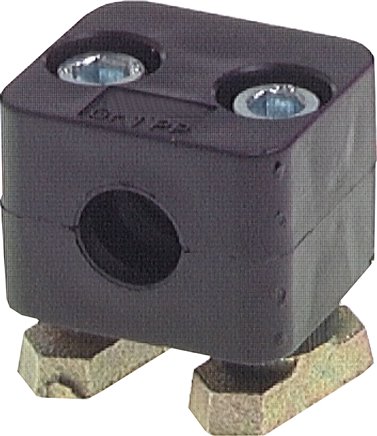 Rohrschelle, 12,7mm, Baugröße 2, leichte Baureihe, zum Aufbau auf C-Tragschiene