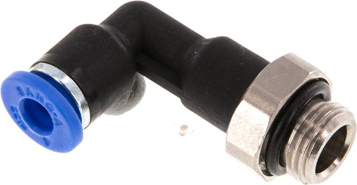 Winkel-Steckanschluss, lang G 1/8"-4mm, IQS-Standard, langer Körper