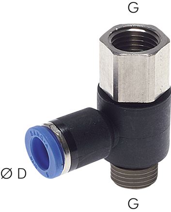 Winkel-Steckanschluss, I/A G 1/4"-10mm, IQS-Standard