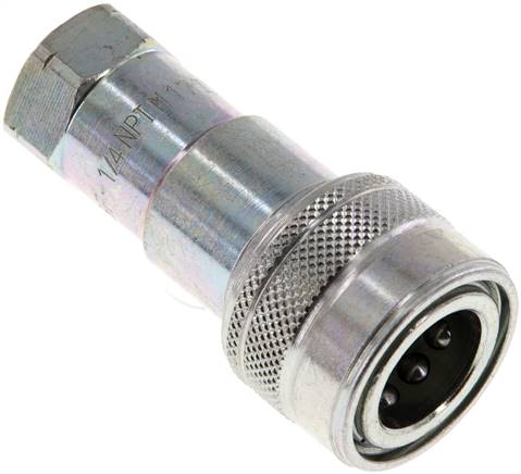 Hydraulikkupplung ISO 7241-1B, Muffe, NPT 1/4"(IG), Stahl