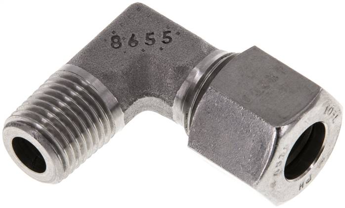 Winkel-Schneidringverschraub. R 1/4"-10 L (M16x1,5), 1.4571