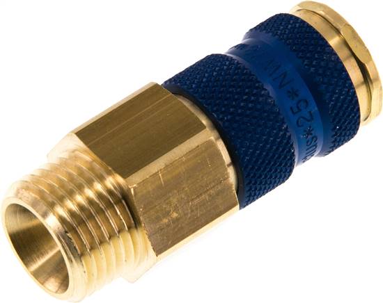 Schnellkupplung (NW7,2) G 1/2"(AG), blau, Sechseck SW12