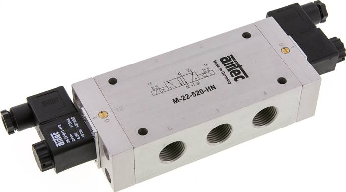 5/2-Wege Magnetimpulsventil, G 1/2", 230 V AC