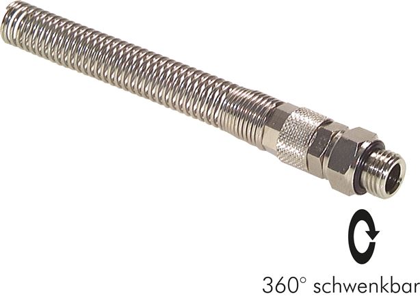 Gerade Drehverschraubung G 1/8"-8x6mm mit Knickschutz