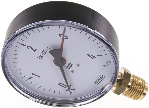 Manometer senkrecht, 100mm, 0 - 4 bar
