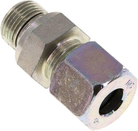 Gerade Schneidringverschr. G 3/8"-10 S (M18x1,5), Stahl verzinkt, Dichtung FKM