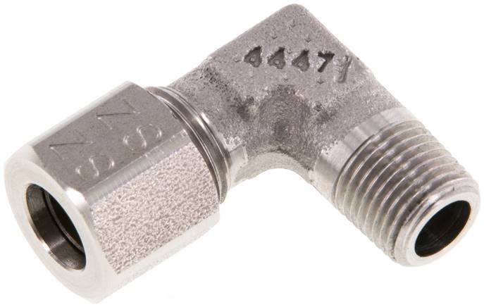 Winkel-Schneidringverschraub. R 1/8"-8 LL (M12x1), 1.4571