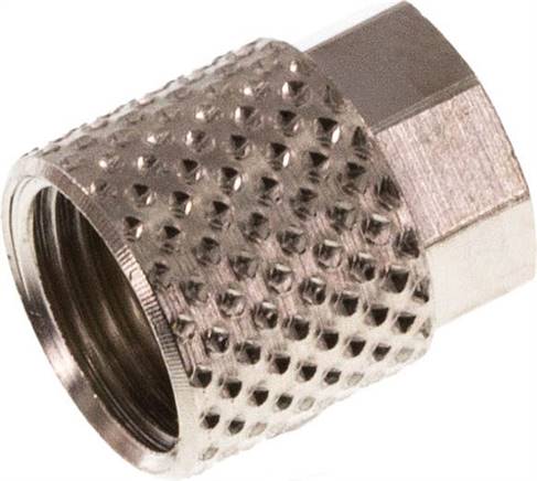 CK-Überwurfmutter 6x4mm(M 8 x 0,75), Messing vernickelt