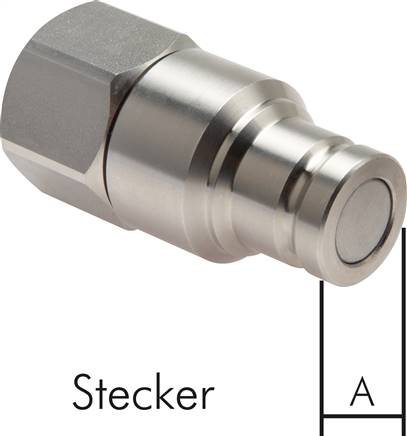 ES-Flat-Face-Kupplung ISO 16028, Stecker Baugr.3, G 1/2", Cejn