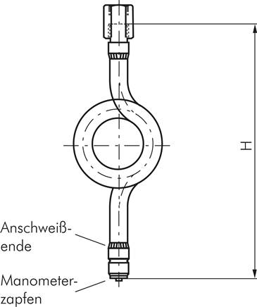 Wassersackrohr Kreisform (ST 35.8) G 1/2" (AG)