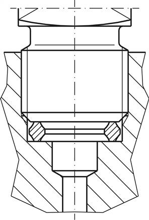 Manometer Profildichtring, Aluminium, G 1/4", aussnezentriert