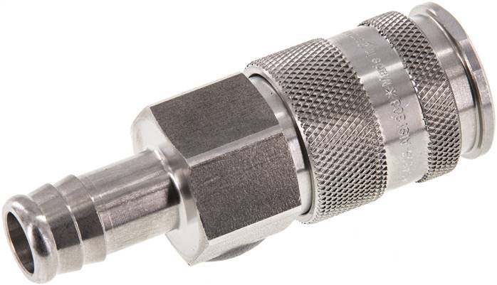 Schnellkupplung (NW10) 13 (1/2")mm Schlauch, Edelstahl