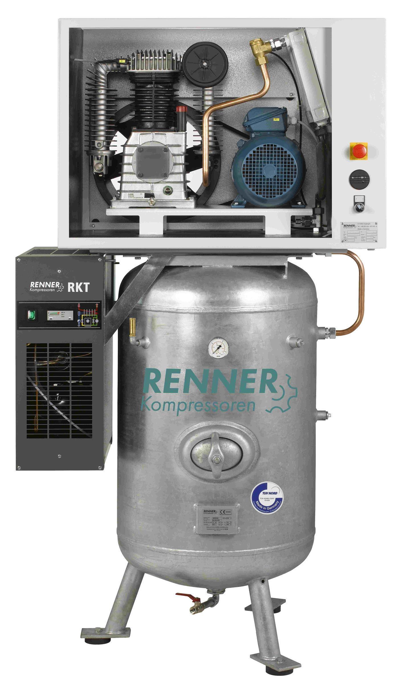 RENNER RIKO H 700/270 ST-S-KT Industrie-Kolbenkompressor 15 bar - Kältetrockner, Behälter
