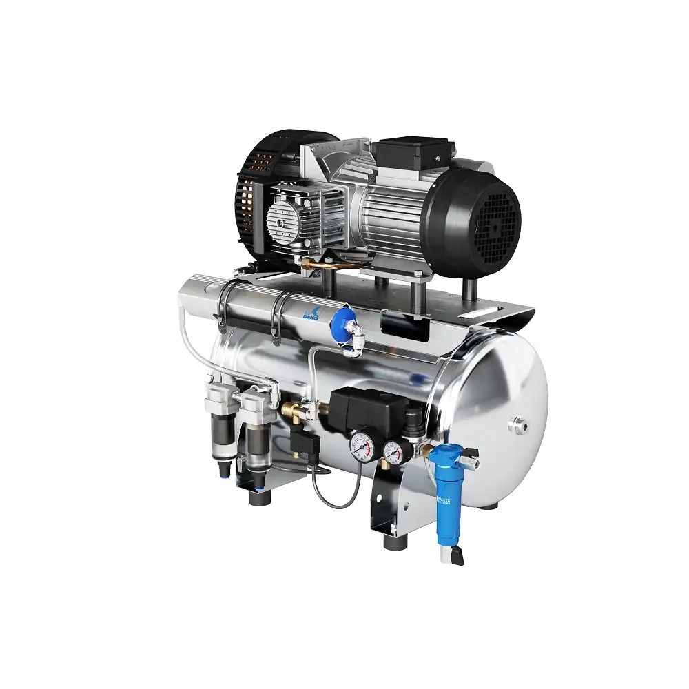 Gentilin ölfreier Kompressor Clinic Dry 3/40 HS mit Membrantrockner und Sterilfilter – Reinste Luft