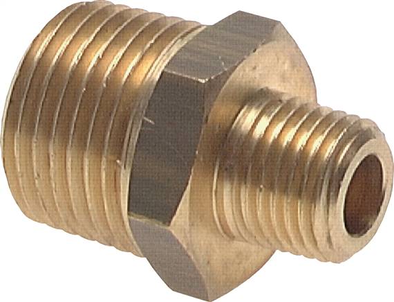 Doppelnippel R 1"-R 1", Messing/Rotguss
