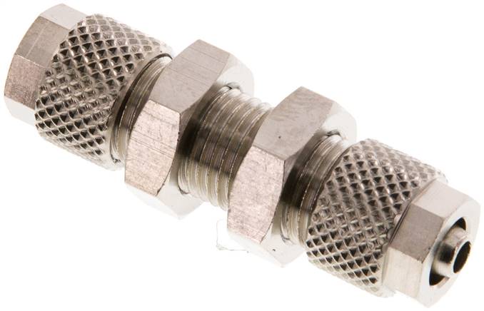 Schott-Verschraubung 6x4 - 6x4mm, Messing vernickelt
