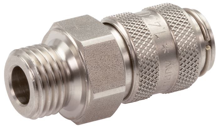 Schnellkupplung (NW5) G 1/4"(AG), Messing vernickelt